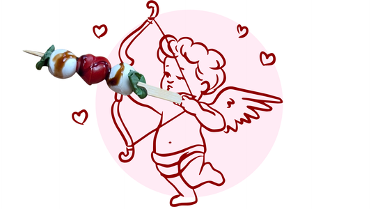 Cupid's Arrow Caprese Skewers